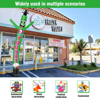 6FT Tall Frozen Yogurt Waving Inflatable Tube Man(Blower Not Included) - goodeny