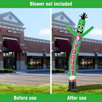 6FT Tall Frozen Yogurt Waving Inflatable Tube Man(Blower Not Included) - goodeny