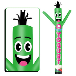 6FT Tall Frozen Yogurt Waving Inflatable Tube Man(Blower Not Included) - goodeny