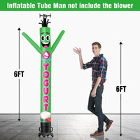 6FT Tall Frozen Yogurt Waving Inflatable Tube Man(Blower Not Included) - goodeny
