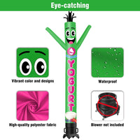 6FT Tall Frozen Yogurt Waving Inflatable Tube Man(Blower Not Included) - goodeny