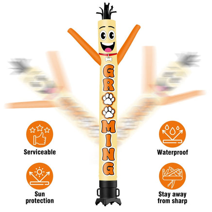 6FT Tall Grooming Waving Inflatable Tube Man(Blower Not Included) - goodeny