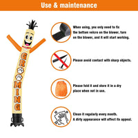 6FT Tall Grooming Waving Inflatable Tube Man(Blower Not Included) - goodeny