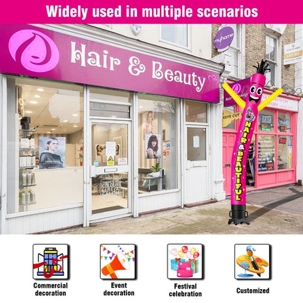 6FT Tall Hair & Beautiful Waving Inflatable Tube Man(Blower Not Included) - goodeny