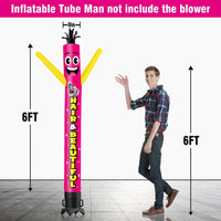 6FT Tall Hair & Beautiful Waving Inflatable Tube Man(Blower Not Included) - goodeny