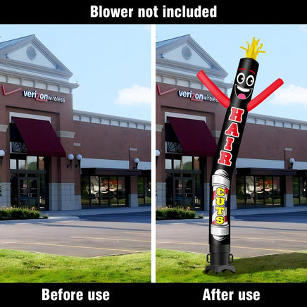6FT Tall Hair Cuts Waving Inflatable Tube Man(Blower Not Included) - goodeny