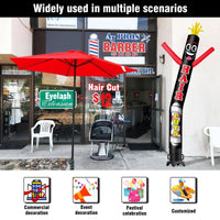 6FT Tall Hair Cuts Waving Inflatable Tube Man(Blower Not Included) - goodeny