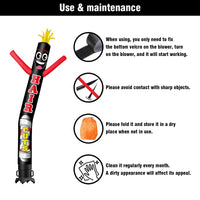 6FT Tall Hair Cuts Waving Inflatable Tube Man(Blower Not Included) - goodeny