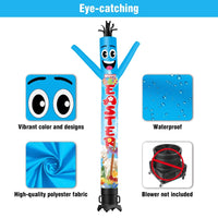6FT Tall Happy Easter Waving Inflatable Tube Man(Blower Not Included) - goodeny