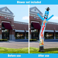6FT Tall Happy Easter Waving Inflatable Tube Man(Blower Not Included) - goodeny
