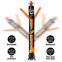 6FT Tall Hot Dogs Waving Inflatable Tube Man(Blower Not Included) - goodeny