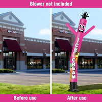 6FT Tall Ice Cream Waving Inflatable Tube Man(Blower Not Included) - goodeny