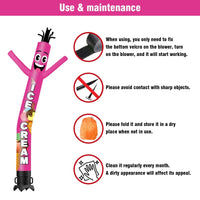 6FT Tall Ice Cream Waving Inflatable Tube Man(Blower Not Included) - goodeny