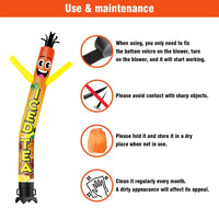 6FT Tall Iced Tea Waving Inflatable Tube Man(Blower Not Included) - goodeny