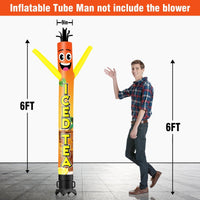 6FT Tall Iced Tea Waving Inflatable Tube Man(Blower Not Included) - goodeny