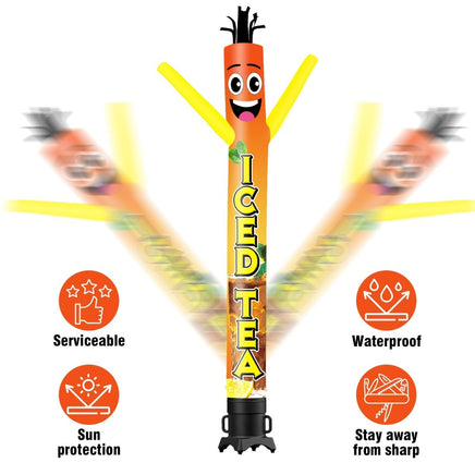 6FT Tall Iced Tea Waving Inflatable Tube Man(Blower Not Included) - goodeny