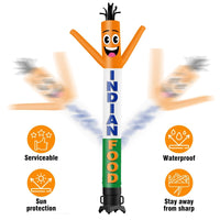 6FT Tall Indian Food Waving Inflatable Tube Man(Blower Not Included) - goodeny