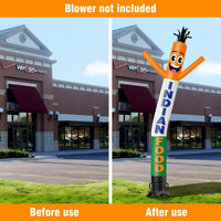 6FT Tall Indian Food Waving Inflatable Tube Man(Blower Not Included) - goodeny