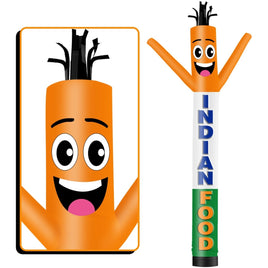 6FT Tall Indian Food Waving Inflatable Tube Man(Blower Not Included) - goodeny