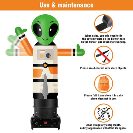 6FT Tall Inflatable Alien Wavers Inflatable Tube Man (12''Diameter) (Blower Not Included) - goodeny