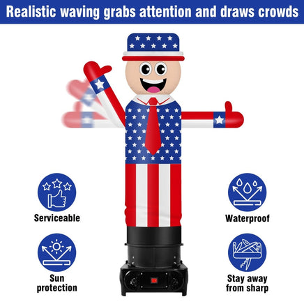 6FT Tall Inflatable American Flag Wavers Inflatable Tube Man (18''Diameter) (Blower Not Included) - goodeny