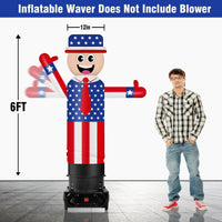 6FT Tall Inflatable American Flag Wavers Inflatable Tube Man (18''Diameter) (Blower Not Included) - goodeny