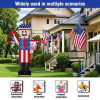 6FT Tall Inflatable American Flag Wavers Inflatable Tube Man (18''Diameter) (Blower Not Included) - goodeny