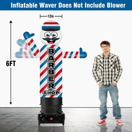 6FT Tall Inflatable Barber Shop Wavers Inflatable Tube Man (18''Diameter) (Blower Not Included) - goodeny