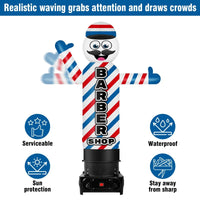 6FT Tall Inflatable Barber Shop Wavers Inflatable Tube Man (18''Diameter) (Blower Not Included) - goodeny
