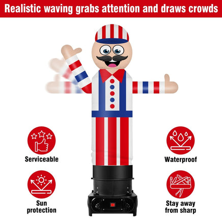 6FT Tall Inflatable Barber Shop Wavers Inflatable Tube Man (18''Diameter) (Blower Not Included) - goodeny