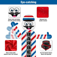 6FT Tall Inflatable Barber Shop Wavers Inflatable Tube Man (18''Diameter) (Blower Not Included) - goodeny