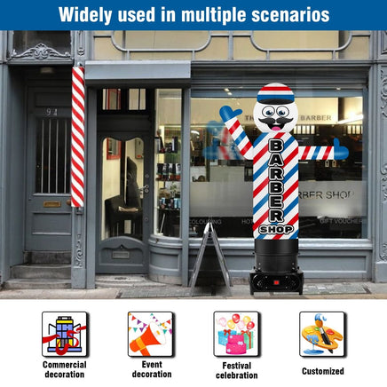 6FT Tall Inflatable Barber Shop Wavers Inflatable Tube Man (18''Diameter) (Blower Not Included) - goodeny