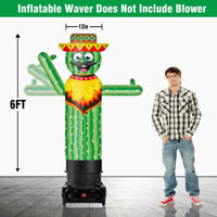 6FT Tall Inflatable Cactus Wavers Inflatable Tube Man (12''Diameter) (Blower Not Included) - goodeny