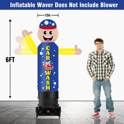 6FT Tall Inflatable Car Wash Wavers Inflatable Tube Man (12''Diameter) (Blower Not Included) - goodeny