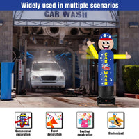 6FT Tall Inflatable Car Wash Wavers Inflatable Tube Man (12''Diameter) (Blower Not Included) - goodeny