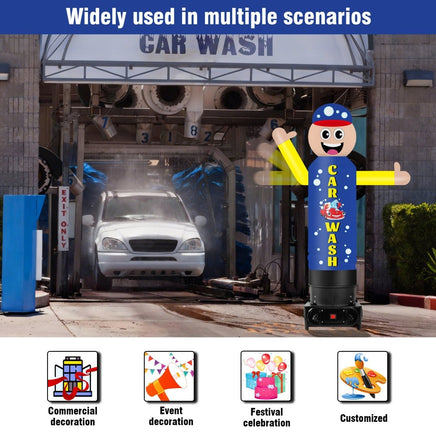 6FT Tall Inflatable Car Wash Wavers Inflatable Tube Man (12''Diameter) (Blower Not Included) - goodeny