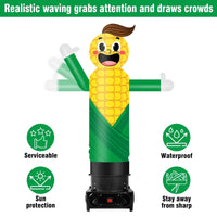 6FT Tall Inflatable Corn Wavers Inflatable Tube Man (12''Diameter) (Blower Not Included) - goodeny
