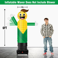 6FT Tall Inflatable Corn Wavers Inflatable Tube Man (12''Diameter) (Blower Not Included) - goodeny