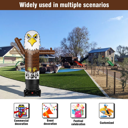 6FT Tall Inflatable Eagle Wavers Inflatable Tube Man (18''Diameter) (Blower Not Included) - goodeny