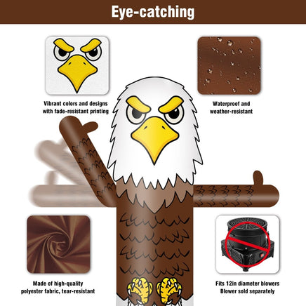 6FT Tall Inflatable Eagle Wavers Inflatable Tube Man (18''Diameter) (Blower Not Included) - goodeny