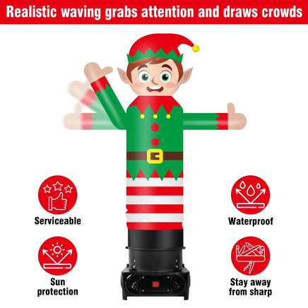 6FT Tall Inflatable ELF Wavers Inflatable Tube Man (12''Diameter) (Blower Not Included) - goodeny