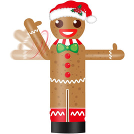 6FT Tall Inflatable Gingerbread Man Wavers Inflatable Tube Man (12''Diameter) (Blower Not Included) - goodeny