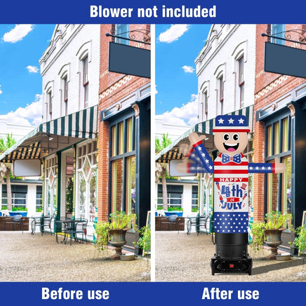 6FT Tall Inflatable Happy 4th of July Wavers Inflatable Tube Man (18''Diameter) (Blower Not Included) - goodeny