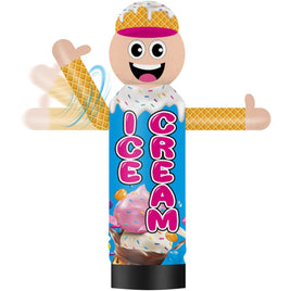 6FT Tall Inflatable Ice Cream Wavers Inflatable Tube Man (18''Diameter) (Blower Not Included) - goodeny