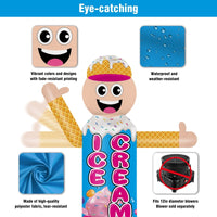 6FT Tall Inflatable Ice Cream Wavers Inflatable Tube Man (18''Diameter) (Blower Not Included) - goodeny