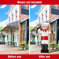 6FT Tall Inflatable Male Chef Wavers Inflatable Tube Man (18''Diameter) (Blower Not Included) - goodeny
