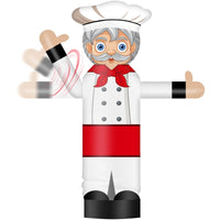 6FT Tall Inflatable Male Chef Wavers Inflatable Tube Man (18''Diameter) (Blower Not Included) - goodeny