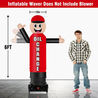 6FT Tall Inflatable Oil Change Wavers Inflatable Tube Man (12''Diameter) (Blower Not Included) - goodeny