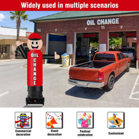 6FT Tall Inflatable Oil Change Wavers Inflatable Tube Man (12''Diameter) (Blower Not Included) - goodeny