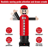 6FT Tall Inflatable Oil Change Wavers Inflatable Tube Man (12''Diameter) (Blower Not Included) - goodeny
